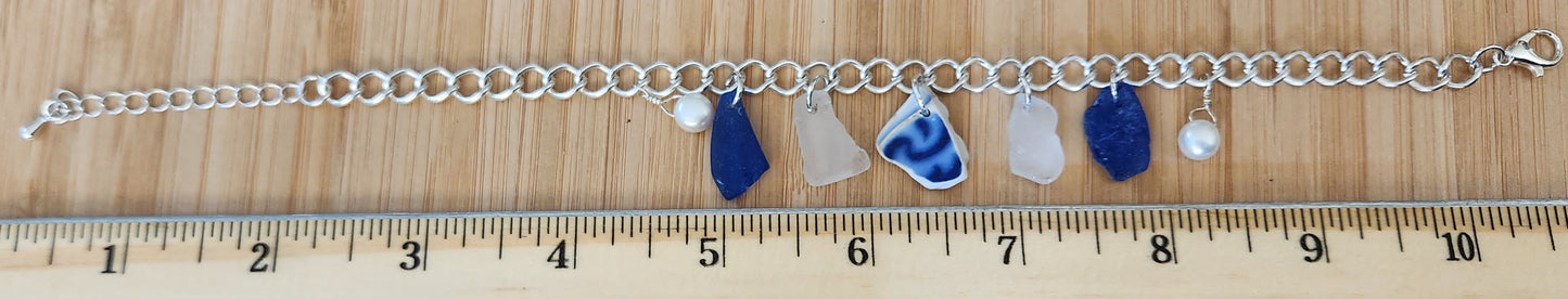 Blue Tile Charm Bracelet