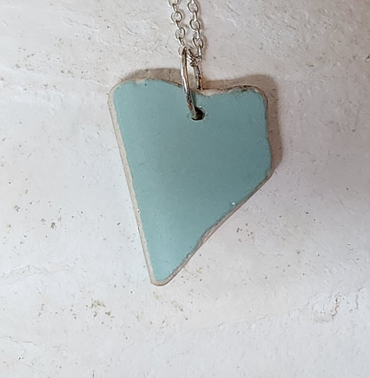 Baby Blue Tile Heart