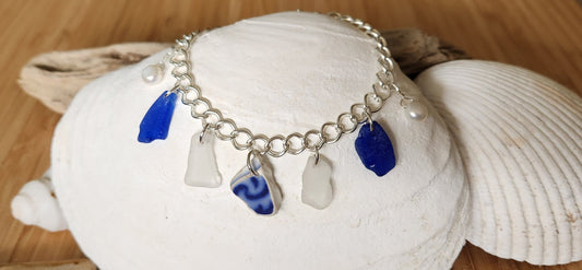 Blue Tile Charm Bracelet